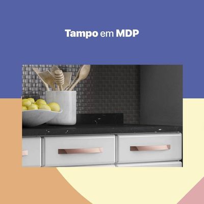 Cozinha De Aço Completa Com Balcão Branco