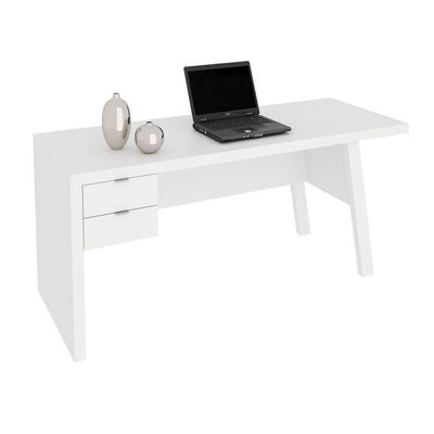 Escrivaninha Com 2 Gavetas Multimóveis Vcr25029 Branco