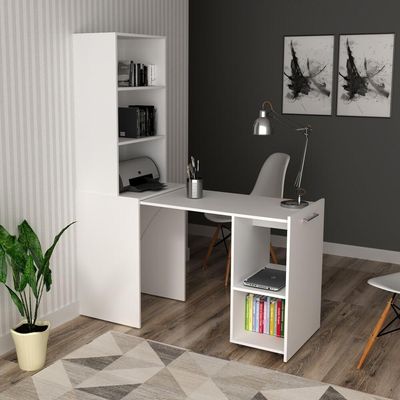 Escrivaninha Com Prateleiras Multimóveis Vcr25066 Branco