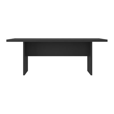Mesa De Escritório 200cm Para Reunião Com Tampo 30mm Multimóveis CR25281 Preto