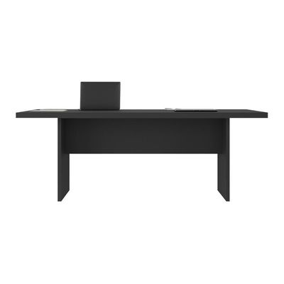 Mesa De Escritório 200cm Para Reunião Com Tampo 30mm Multimóveis CR25281 Preto