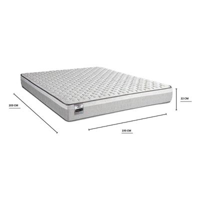 Colchão Hanover Ensacadas King 193x203cm - Molas Ensacadas, Softgel, Inducol Cr447e Branco/cinza Branco/cinza