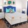 Colchão Casal Denver 138x188cm Molas Ensacadas Com Ultrasoft Foam Inducol Cr443c Branco/bege Branco/bege