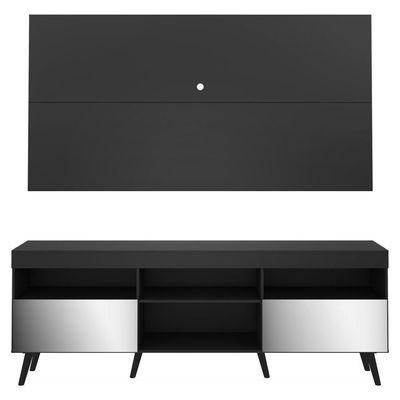 Rack Com Painel E Suporte Tv 65" Espelho Multimóveis V3142