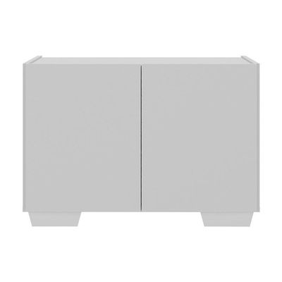 Gabinete Armário De Banheiro 62,5cm 2 Portas Com Pés Multimóveis Mp5046 Branco Branco
