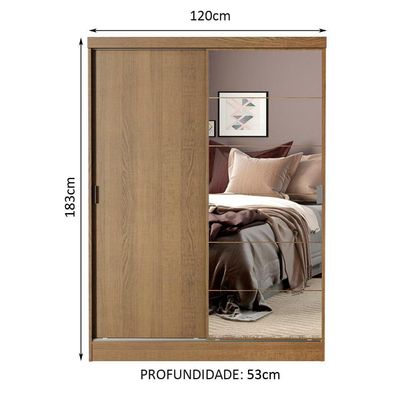 Quarto Completo Guarda Roupa 2 Criados Mudos Madesa Rustic