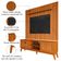 Rack Bancada King Com Painel Para Tv Até 75 Polegadas Avante Cedro Ripado Impressão 3d Edn Cedro
