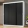 Guarda-roupa Casal 3 Portas Correr Branco/Preto Nobre