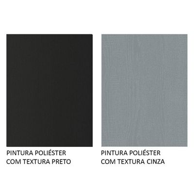 Guarda-roupa Solteiro 2 Portas Correr Preto/Cinza Milano