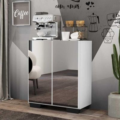 Aparador Buffet 3 Portas Vegas V1014 Branco/Preto