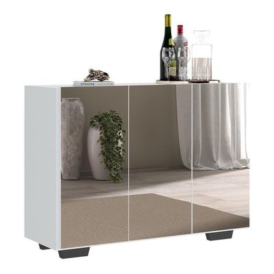 Aparador Buffet 3 Portas Vegas V1014 Branco/Preto