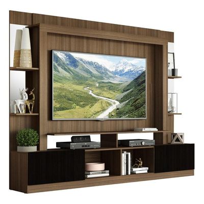 Estante Tv 65" Prateleiras C/ Espelho Oslo Multimóveis V3393