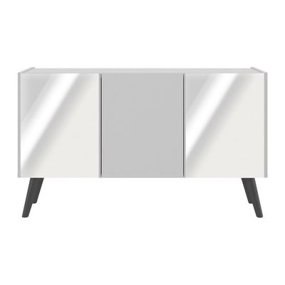 Rack Tv Até 32 Polegadas Retrô  Espelhos Mp1078 Branco preto