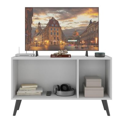 Rack Tv Até 32 Polegadas Retrô  Espelhos Mp1078 Branco preto