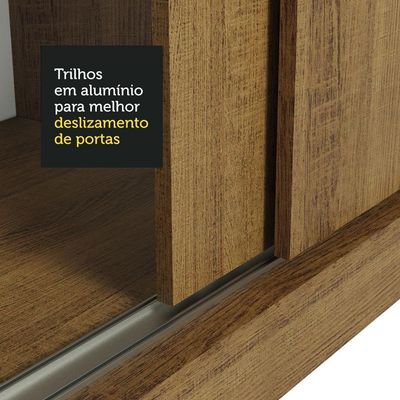 Guarda-roupa 2 Portas De Correr Rustic Max Madesa Rustic