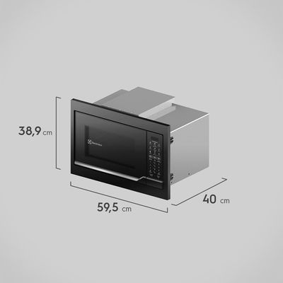 Micro-ondas de Embutir Electrolux 34L Preto com Painel Digital e Função Tira odor (ME3EP) 127V