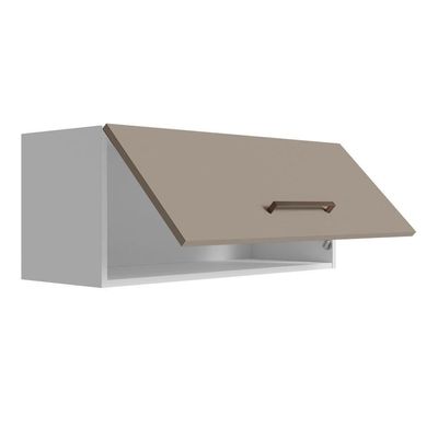 Armário Aéreo 80cm Branco/Crema Agata Madesa