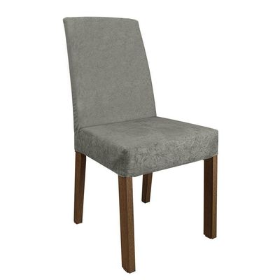 Mesa Tampo Madeira 2 Cadeiras Rustic-silver Manu