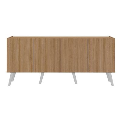 Rack Retrô Para Tv Até 50 Polegadas Com Mp1071 Rustic branco