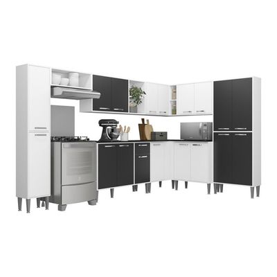 Cozinha Completa Armário e Balcão Xangai Rock Multimóveis