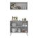 Kit Armário De Cozinha Aéreo E Balcão 3 Portas Retrô Multimóveis Mp2168 Branco Branco
