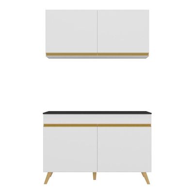 Cozinha Compacta 2 Peças Com Armário E Balcão Branca