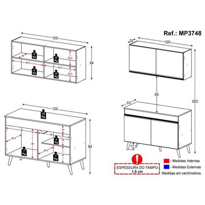 Cozinha Compacta 2 Peças Com Armário E Balcão Branca