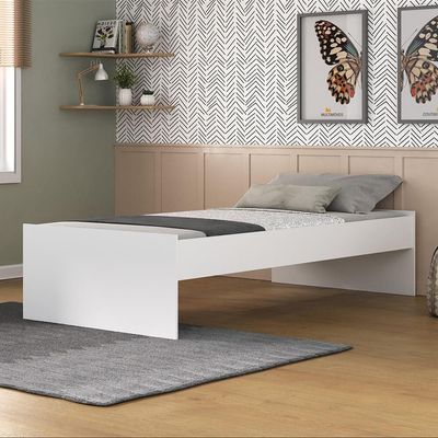 Cama De Solteiro C/ Colchão Dublin Multimóveis Mp4039 Branca