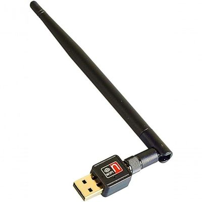 Adaptador Usb Wireless Wi-fi Band 1.800mbps Rede 2462mhz-2.0 Ethernet Com Antena Para Computador