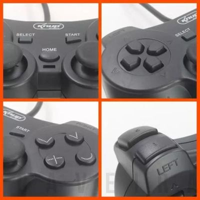 Kit 2 Controles Joystick Manete Ps2 Ps1 Plug And Play Dualshock Com Memory Card 8gb