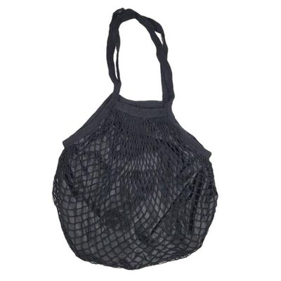 Bolsa De Praia Feminina Saco De Rede Macramê Verão Piscina Com Alça preto