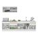 Armário De Cozinha Compacta 270cm Com Rodapé Veneza Multimóveis V2112 Branco/dourado Branco/dourado