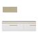 Armário De Cozinha Compacta 270cm Com Rodapé Veneza Multimóveis V2112 Branco/dourado Branco/dourado