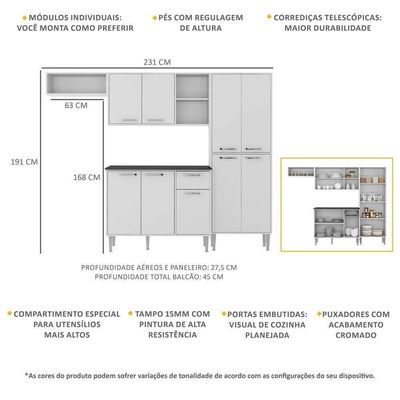 Armário De Cozinha Compacta Xangai Multimóveis V2840