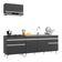 Armário De Cozinha Compacta 220cm Veneza Multimóveis V2074 Preto/branco Preto/branco