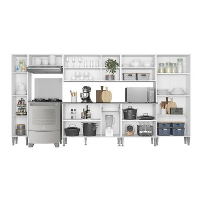 Cozinha Compacta Armário E Balcão Xangai Blues Multimóveis
