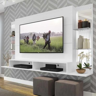 Painel Com Espelho Para Tv Até 60´´ Nairóbi Fg3150 Branco
