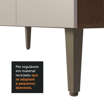 Armário Cozinha Compacta Quiosque 235cm Rustic/crema