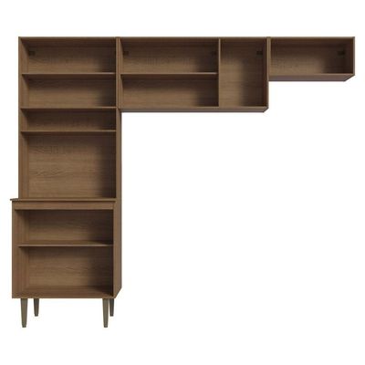 Armário Cozinha Compacta Quiosque 235cm Rustic/crema