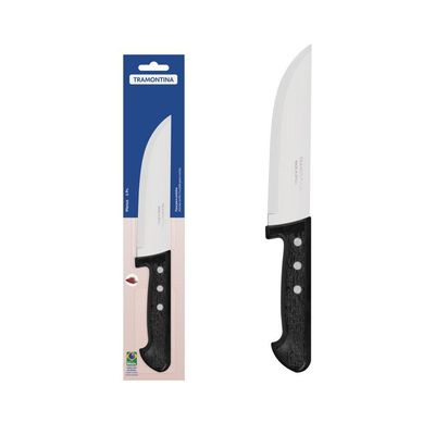 Faca Para Cozinha Tramontina Plenus Com Lamina Em Aço Inox E Cabo De Polipropileno Preto 6"