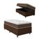 Cama Box Baú Solteiro Colchão Molas Ensacadas Pillow Top Martino 88X188X66Cm Marrom/Branco