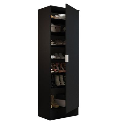 Sapateira Armário Multiúso Isis 1 Porta - Preto Preto