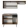 Armário Cozinha Compacta 165cm Pia Rustic/Preto