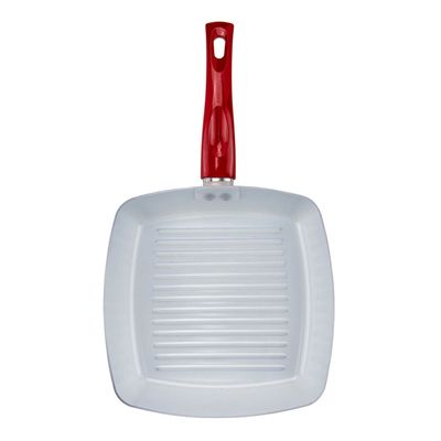 Conjunto de Frigideiras e Grill em Cerâmica Fratelli com Espátula 3 Peças Vermelho