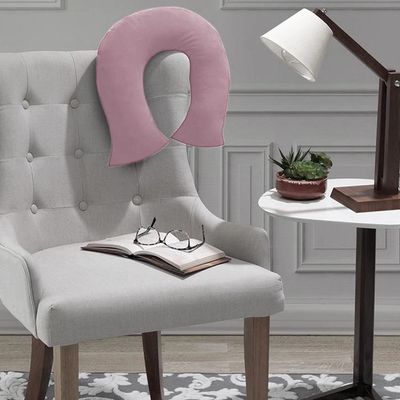 Descanso de Pescoço Hedrons Veludo Rosa
