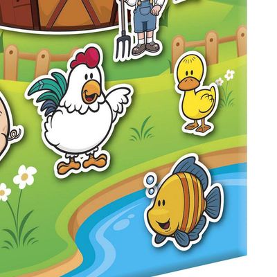 Jogo da Memória em Madeira - Fazendinha - 40 peças - Pais e Filhos