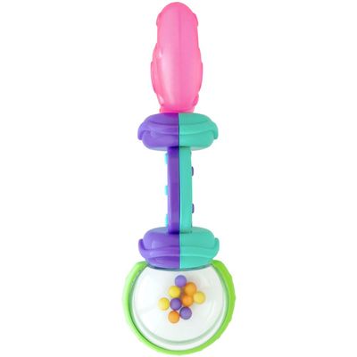 MORDEDOR CHOCALHO RATTLE & TEETHE ROSA E ROXO -BRIGHT STARTS