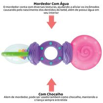 MORDEDOR CHOCALHO RATTLE & TEETHE ROSA E ROXO -BRIGHT STARTS