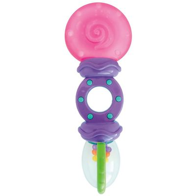 MORDEDOR CHOCALHO RATTLE & TEETHE ROSA E ROXO -BRIGHT STARTS
