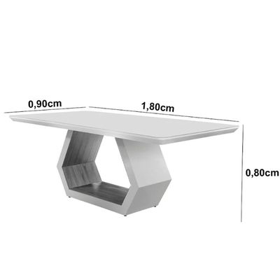 Mesa Para Sala De Jantar Ane Moderna Mobilia Cinamomo Imbuia
